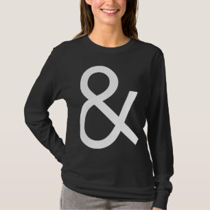 Etzeichen - Weiß auf Schwarzem T-Shirt