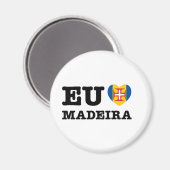 Eu Amo Madeira Magnet (Vorderseite/Rückseite)