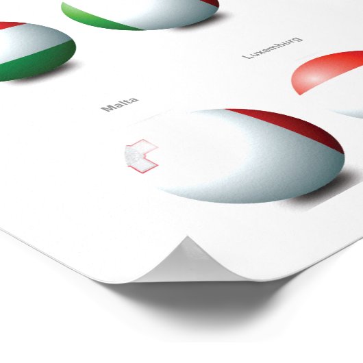 EU-Bälle Poster (Ecke)