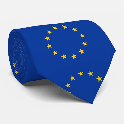 EU - Bleiben - europäische Gewerkschafts-Flagge Krawatte (Gerollt)