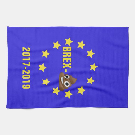 EU Brex-💩2017-2019 kennzeichnen/Brexit Tee-Tuch Geschirrtuch (Horizontal)