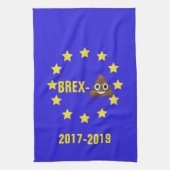 EU Brex-💩2017-2019 kennzeichnen/Brexit Tee-Tuch Geschirrtuch (Vertikal)