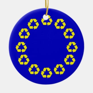 EU, die Flagge recycelt Keramikornament