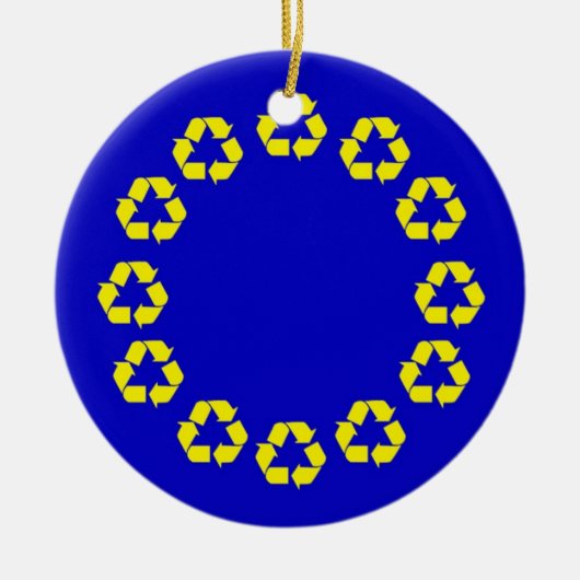 EU, die Flagge recycelt Keramikornament (Vorne)