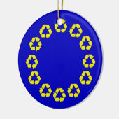 EU, die Flagge recycelt Keramikornament (Links)