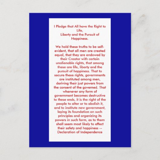 !! EU Erklärung der Unabhängigkeit Postkarte (Vorderseite)