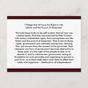 !! EU Erklärung der Unabhängigkeit Postkarte