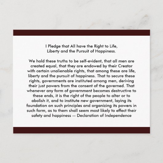 !! EU Erklärung der Unabhängigkeit Postkarte (Vorderseite)