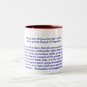 !! EU Erklärung der Unabhängigkeit Zweifarbige Tasse (Mittel)