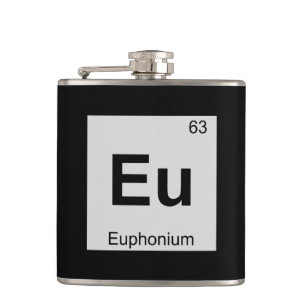 EU - Euphonium Music Chemistry Periodic Table Flachmann