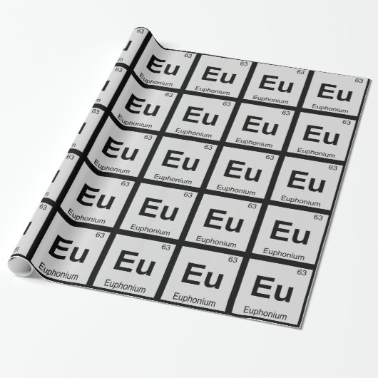 EU - Euphonium Music Chemistry Periodic Table Geschenkpapier (Ungerollt)