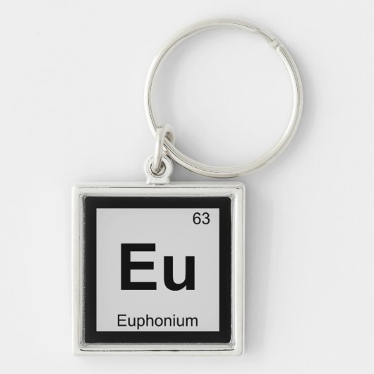 EU - Euphonium Music Chemistry Periodic Table Schlüsselanhänger (Vorne)