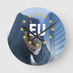 EU European Union touchscreen concept Runde Wanduhr