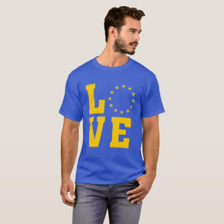 EU-Flagge, europäische Gewerkschaft, LIEBE T-Shirt