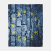 EU-Flagge Fleecedecke (Vorderseite)