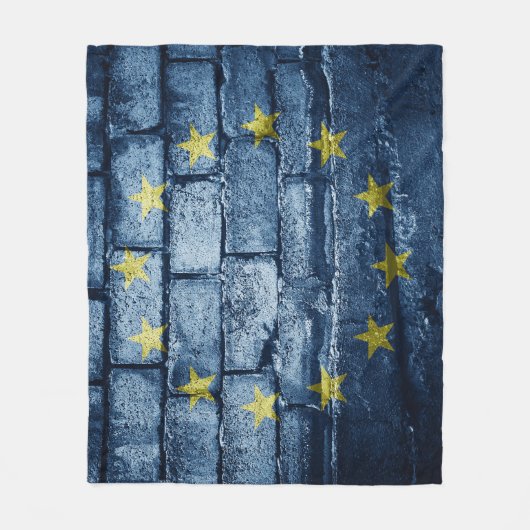 EU-Flagge Fleecedecke (Vorderseite)
