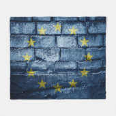 EU-Flagge Fleecedecke (Vorderseite (Horizontal))