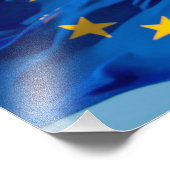 EU-Flagge Fotodruck (Ecke)