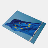EU-Flagge Fußmatte (Schrägansicht)
