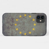 EU-Flagge - Grunge Case-Mate iPhone Hülle (Rückseite (Horizontal))