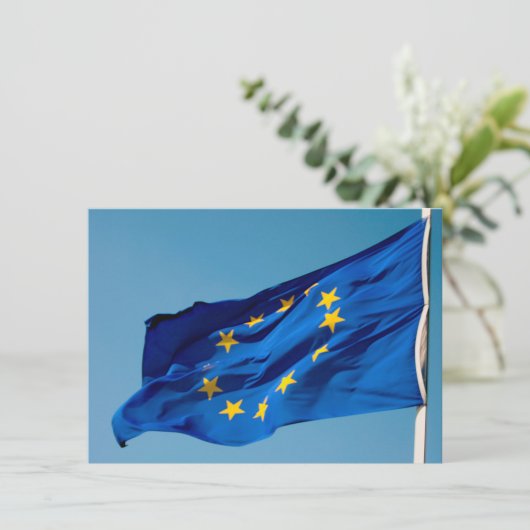 EU-Flagge Karte (Stehend Vorderseite)