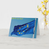 EU-Flagge Karte (Gelbe Blume)