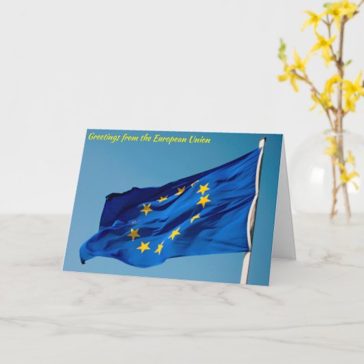 EU-Flagge Karte (Gelbe Blume)