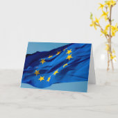 EU-Flagge Karte (Gelbe Blume)