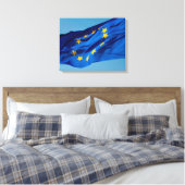 EU-Flagge Leinwanddruck (Insitu (Schlafzimmer))