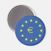 EU-Flagge.mit EURO-Symbol Magnet (Vorderseite/Rückseite)