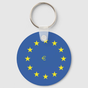 EU-Flagge.mit EURO-Symbol Schlüsselanhänger