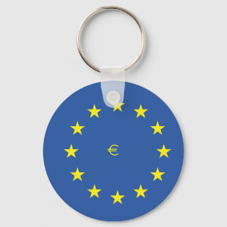 EU-Flagge.mit EURO-Symbol Schlüsselanhänger