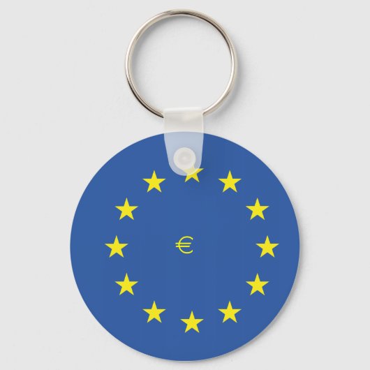 EU-Flagge.mit EURO-Symbol Schlüsselanhänger (Vorderseite)