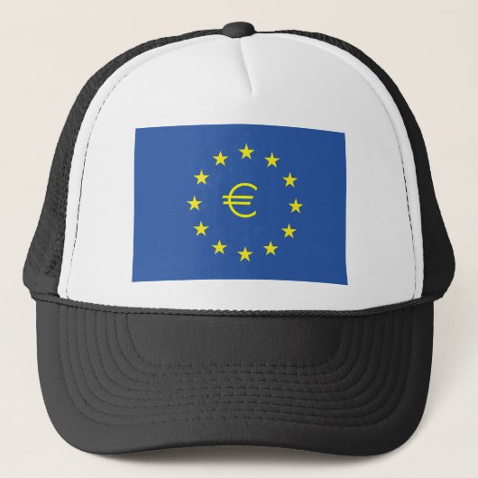 EU-Flagge.mit EURO-Symbol Truckerkappe (Vorderseite)