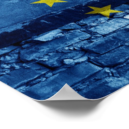 EU-Flagge Poster (Ecke)