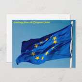EU-Flagge Postkarte (Vorne/Hinten)