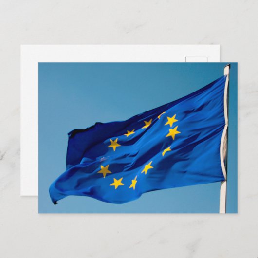 EU-Flagge Postkarte (Vorne/Hinten)