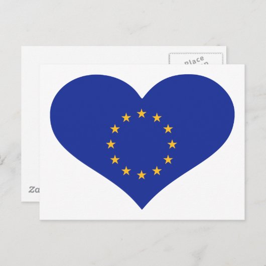 EU-Flagge Postkarte (Vorne/Hinten)