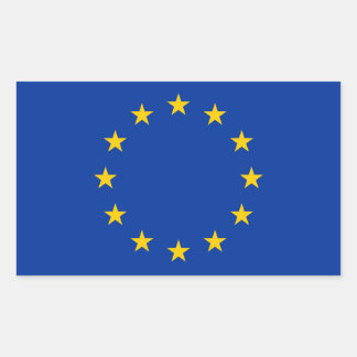 EU-Flagge Rechteckiger Aufkleber