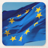 EU-Flagge Rechteckiger Pappuntersetzer (Vorderseite)