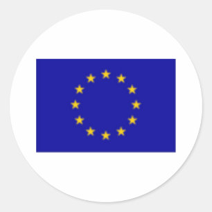 EU-Flagge Runder Aufkleber