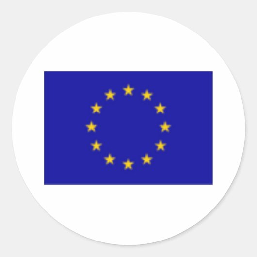 EU-Flagge Runder Aufkleber (Vorderseite)