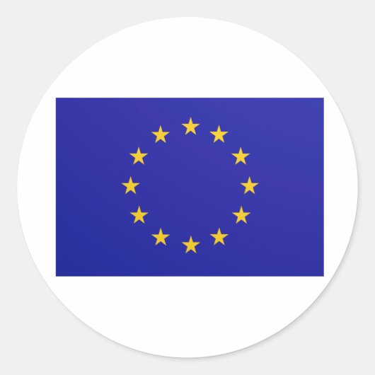 EU-Flagge Runder Aufkleber (Vorderseite)