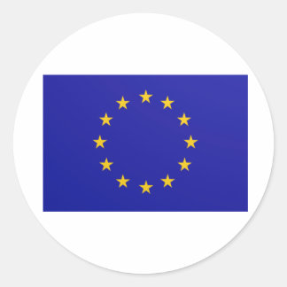 EU-Flagge Runder Aufkleber