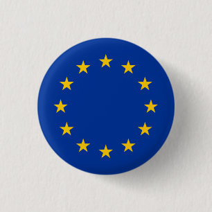 EU-Flagge - Unterstützung der europäischen Gewer Button