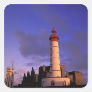 EU, Frankreich, Bretagne, Finistere, St. Mathieu, Quadratischer Aufkleber