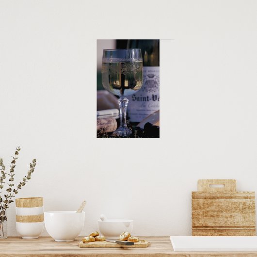 EU, Frankreich, Chablis, lokaler Wein Poster (Küche)