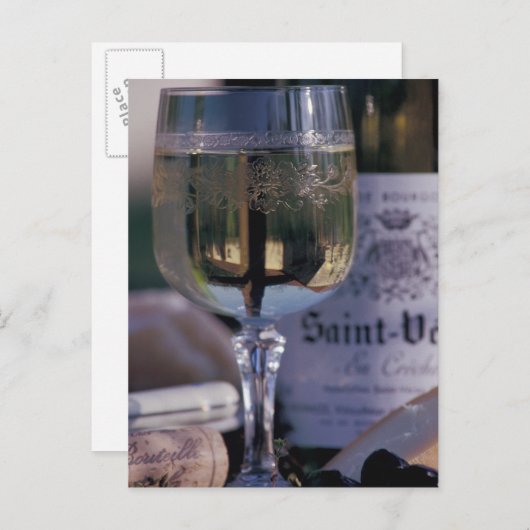 EU, Frankreich, Chablis, lokaler Wein Postkarte (Vorne/Hinten)