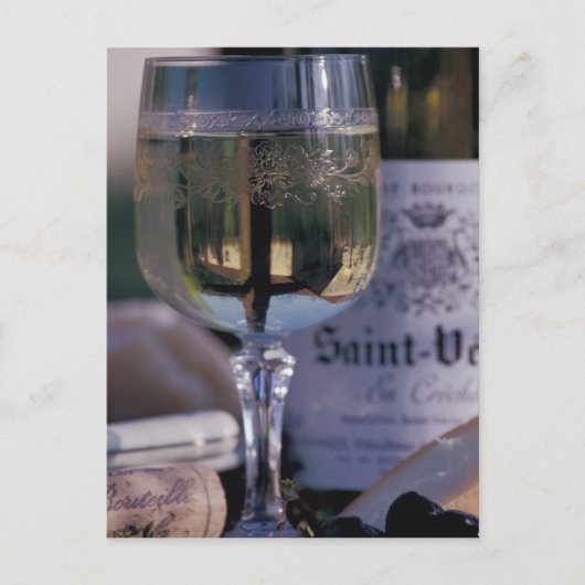 EU, Frankreich, Chablis, lokaler Wein Postkarte (Vorderseite)