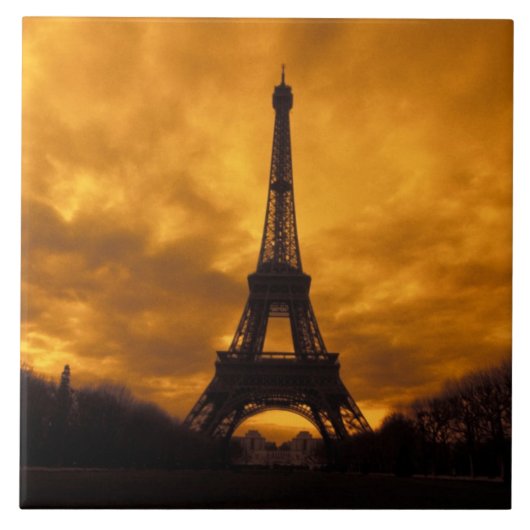 EU, Frankreich, Paris.  Eiffelturm. Fliese (Vorderseite)